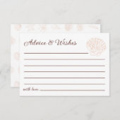 Beratung & Wünsche Seashell Ocean Baby Dusche Mitteilungskarte (Vorne/Hinten)