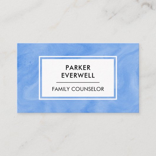Beratung zur Familienehelhe Berater Blue Fluid Visitenkarte (Vorderseite)