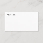 Beratungsdienste Visitenkarte (Rückseite)