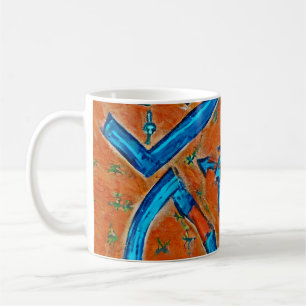 Berber-Amazigh-Motive, abstrakte Zeichen und Symbo Kaffeetasse