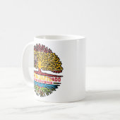 Berber Amazigh Spanien Fahne für Baumwurzeln Kaffeetasse (Vorderseite Links)