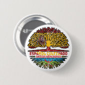 Berber Amazigh Spanien Spanische Baumwurzeln Flagg Button (Vorne & Hinten)