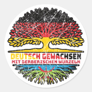 Berber Berberisch Deutsch Deutschland Baum Wurzel Runder Aufkleber