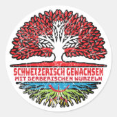 Berber Berberisch Schweizer Schweiz Baum Wurzel Runder Aufkleber (Vorderseite)