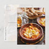 Berber Breakfast Moroccan Shakshuka Travel Photo Postkarte (Vorne/Hinten)