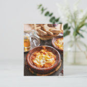 Berber Breakfast Moroccan Shakshuka Travel Photo Postkarte (Stehend Vorderseite)