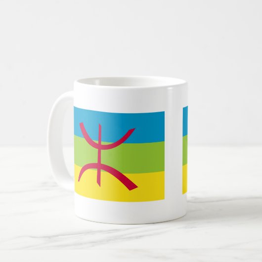 Berber-Flagge Kaffeetasse (Vorderseite Links)