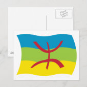 Berber-Flagge Postkarte (Vorne/Hinten)