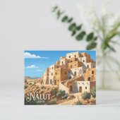 Berber Ghorfa Libyen Postkarte (Stehend Vorderseite)