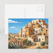 Berber Ghorfa Libyen Postkarte (Vorne/Hinten)