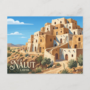 Berber Ghorfa Libyen Postkarte
