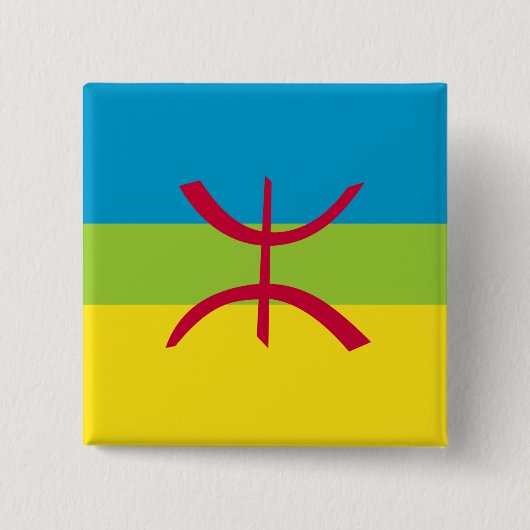 Berber Kabyle Berbers Amazigh Flag Pin Badge Button (Vorderseite)