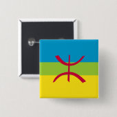 Berber Yyle Berbers Amazigh Flag ⴰ Jagⴾ ⴰ ⵏ ⴻ Button (Vorne & Hinten)
