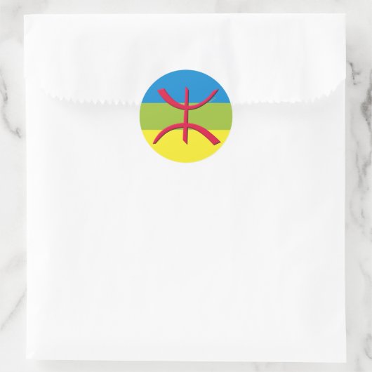 Berbere Amazigh Runder Aufkleber (Tasche)