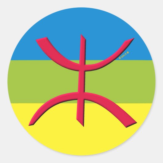 Berbere Amazigh Runder Aufkleber (Vorderseite)