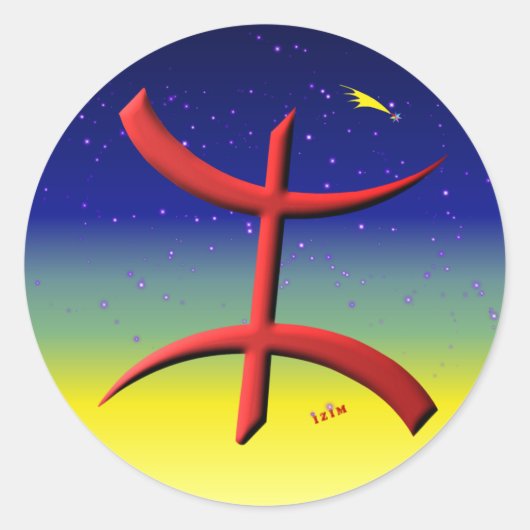 Berbere, Kabyle Runder Aufkleber (Vorderseite)