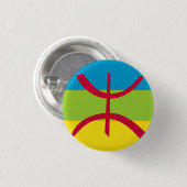 Berberische Flagge Button (Vorne & Hinten)