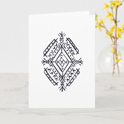 Berbermotiv Karte (Gelbe Blume)