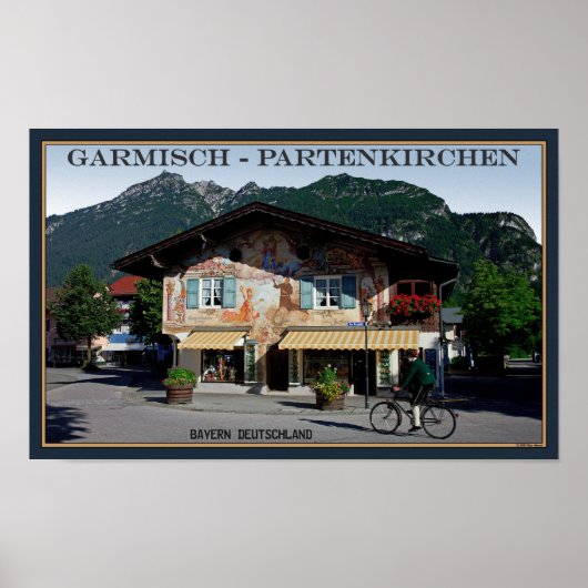 Berchtesgaden - Bayerisches Biker Poster (Vorne)