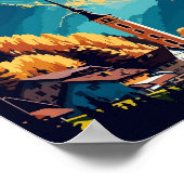 Berchtesgaden Deutschland Vintage Reise Illustrati Poster (Ecke)