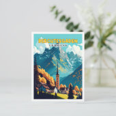Berchtesgaden Deutschland Vintage Reise Illustrati Postkarte (Stehend Vorderseite)