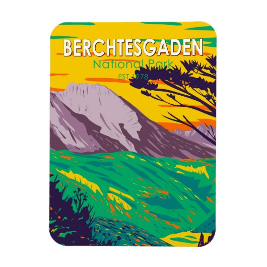 Berchtesgaden National Park Germany Vintage Magnet (Vertikal)