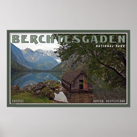 Berchtesgaden - Obersee Boathouse Poster (Vorne)