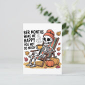 Bere Monate machen mich glücklich, nicht so viel W Einladungspostkarte (Stehend Vorderseite)