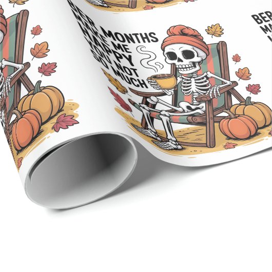 Bere Monate machen mich glücklich, nicht so viel W Geschenkpapier (Rolleneckpunkt)