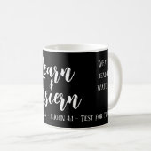 Berean Search Scripture Black Kaffeetasse (VorderseiteRechts)