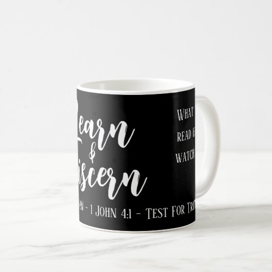Berean Search Scripture Black Kaffeetasse (VorderseiteRechts)