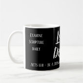 Berean Search Scripture Black Kaffeetasse (Links)