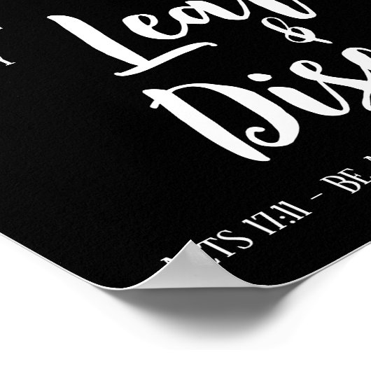 Berean Search Scripture Black Poster (Ecke)