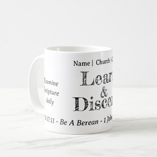 Berean Search Scripture Personalisiert Kaffeetasse (Vorderseite Links)