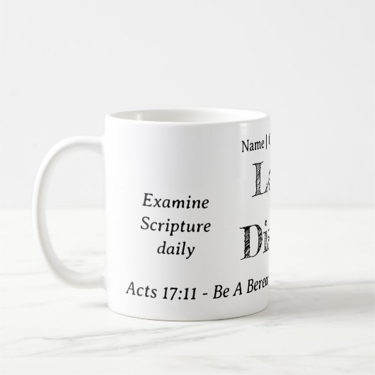 Berean Search Scripture Personalisiert Kaffeetasse (Links)