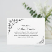 Bereavement Beileid Beerdigung Vielen Dank Hinweis (Stehend Vorderseite)