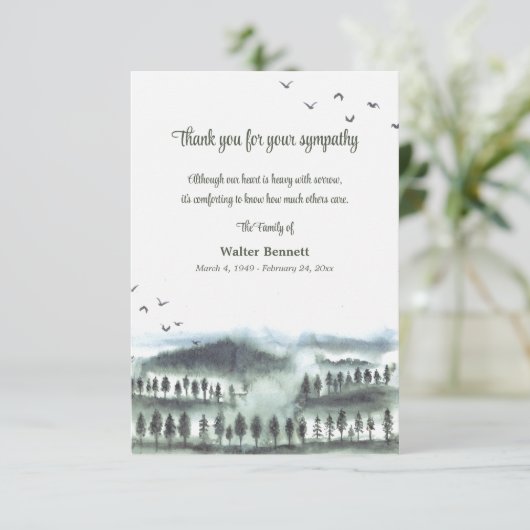 Bereavement Danke Karte (Stehend Vorderseite)