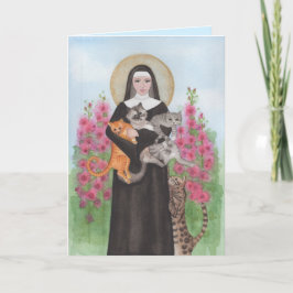Bereavement Verlust der Katze St. Gertrude Schutzh Karte