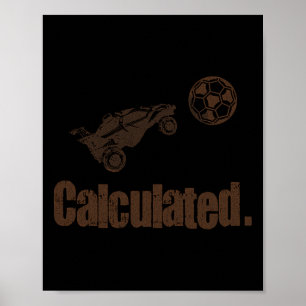 Berechnetes Vintage Retro-Raketen-Fußball-RC-Auto Poster