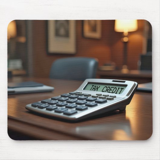 Berechnung der Steuergutschrift auf einem Schreibt Mousepad (Vorne)
