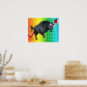Berechnung des Bull Market Run Poster (Küche)