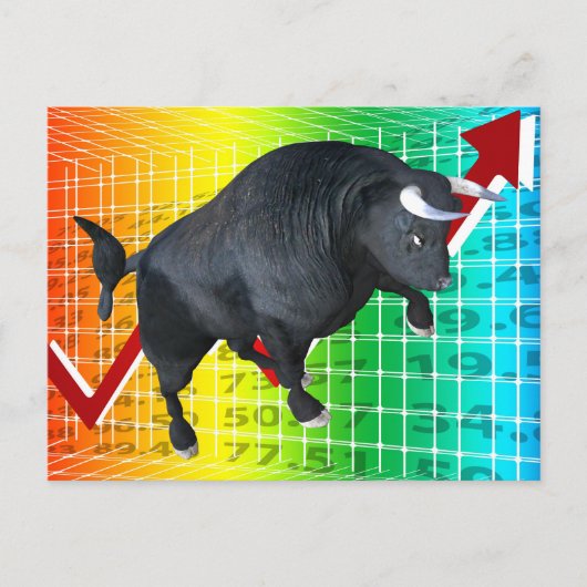 Berechnung des Bull Market Run Postkarte (Vorderseite)