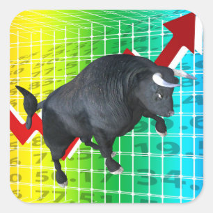 Berechnung des Bull Market Run Quadratischer Aufkleber