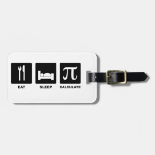 Berechnung des Schlafs essen Gepäckanhänger