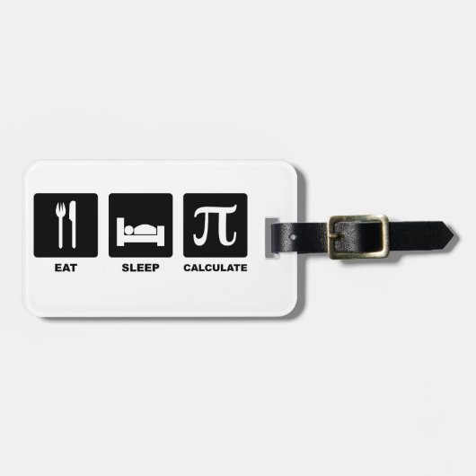 Berechnung des Schlafs essen Gepäckanhänger (Vorderseite horizontal)