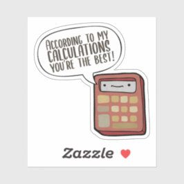 Berechnung für die beste Person Aufkleber