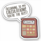 Berechnung für die beste Person Aufkleber (Vorderseite)