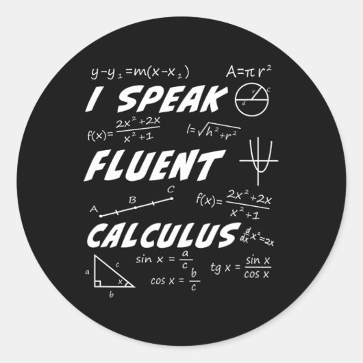 Berechnung Pi Day Algebra Geometry Trigonometry St Runder Aufkleber (Vorderseite)