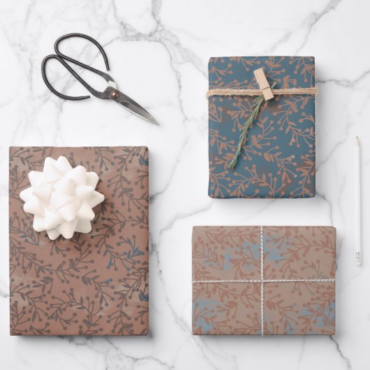 Bereenmuster, Mocha mousse Farbe Geschenkpapier Set (Vorderseite)
