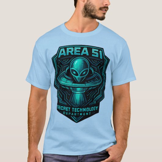 Bereich 51 - Abteilung Geheimdiensttechniken T-Shirt (Vorderseite)